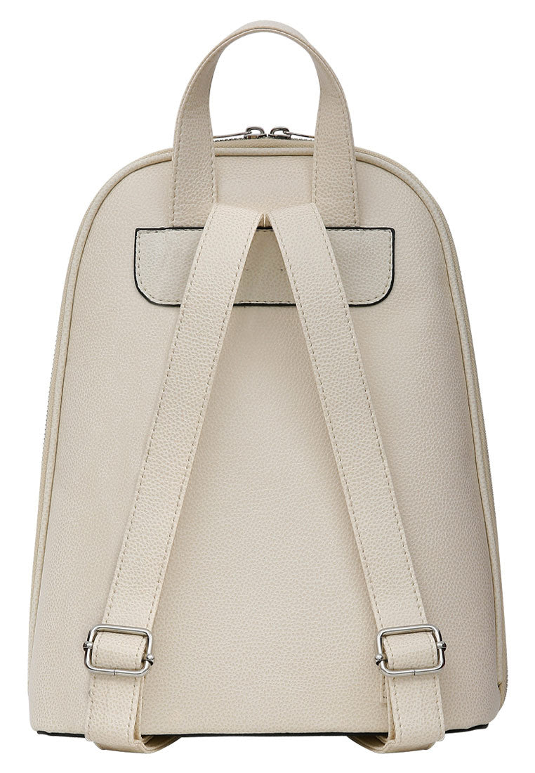 Leather White Backpack