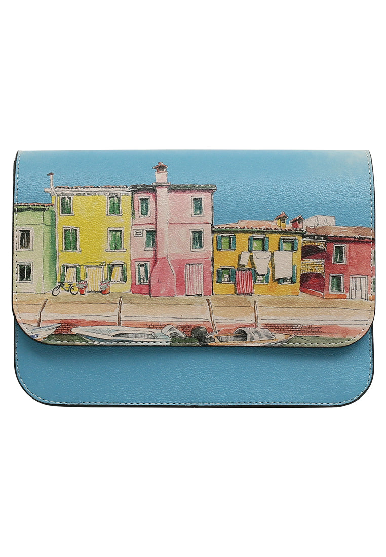 Burano Island Blue Purse