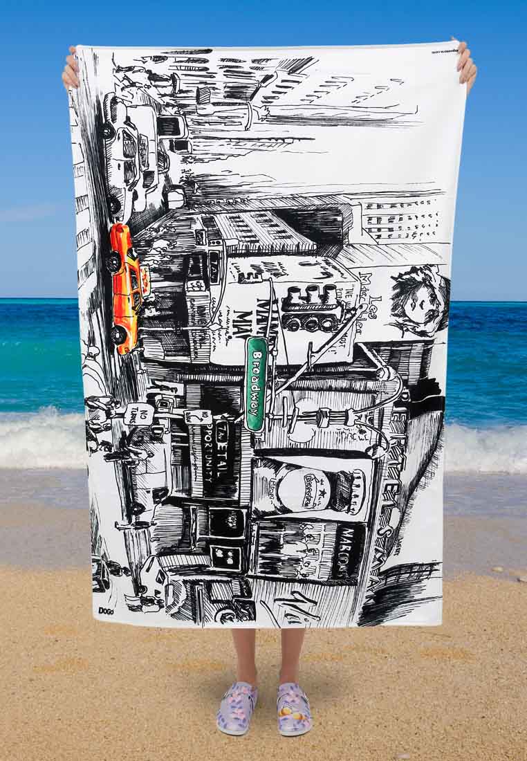 Broadway Design Beach Towel