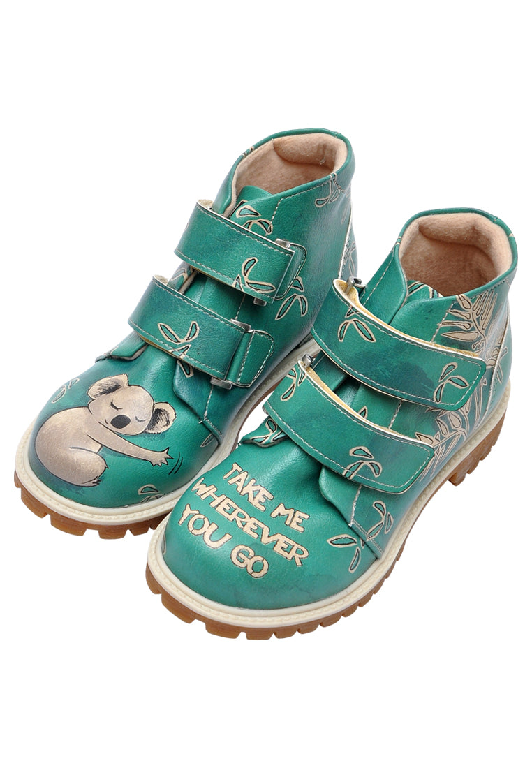 Leather Turquoise Boots- Kids