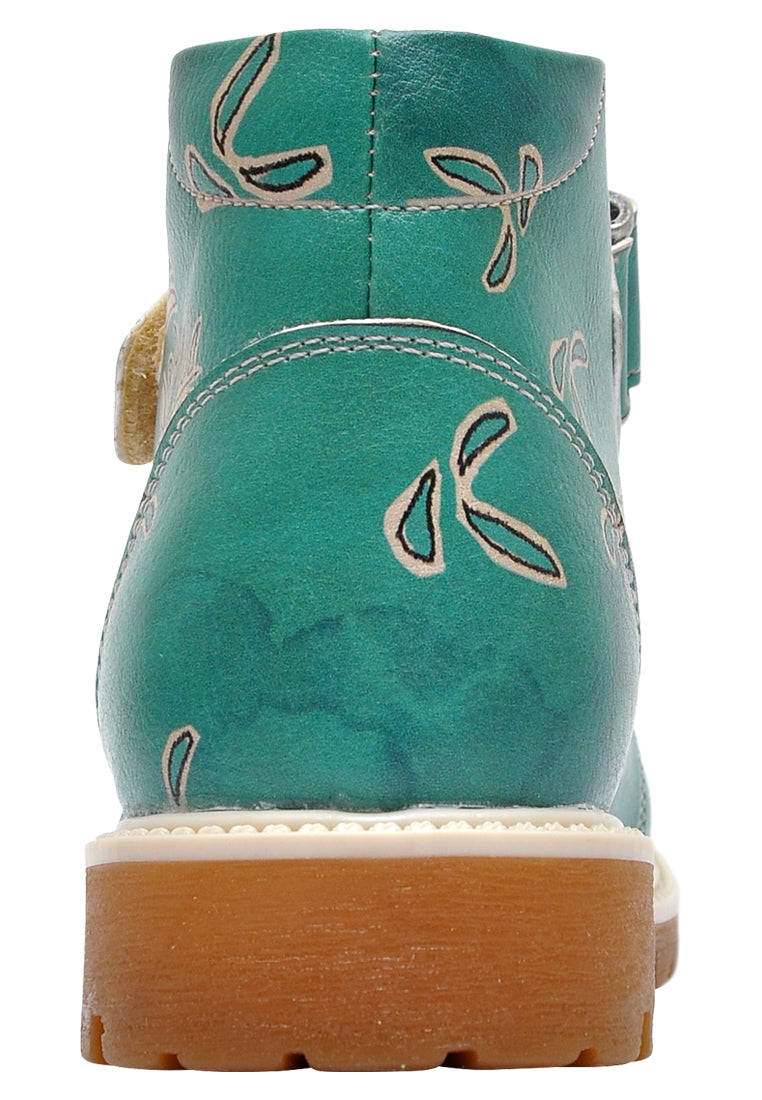 Leather Turquoise Boots- Kids