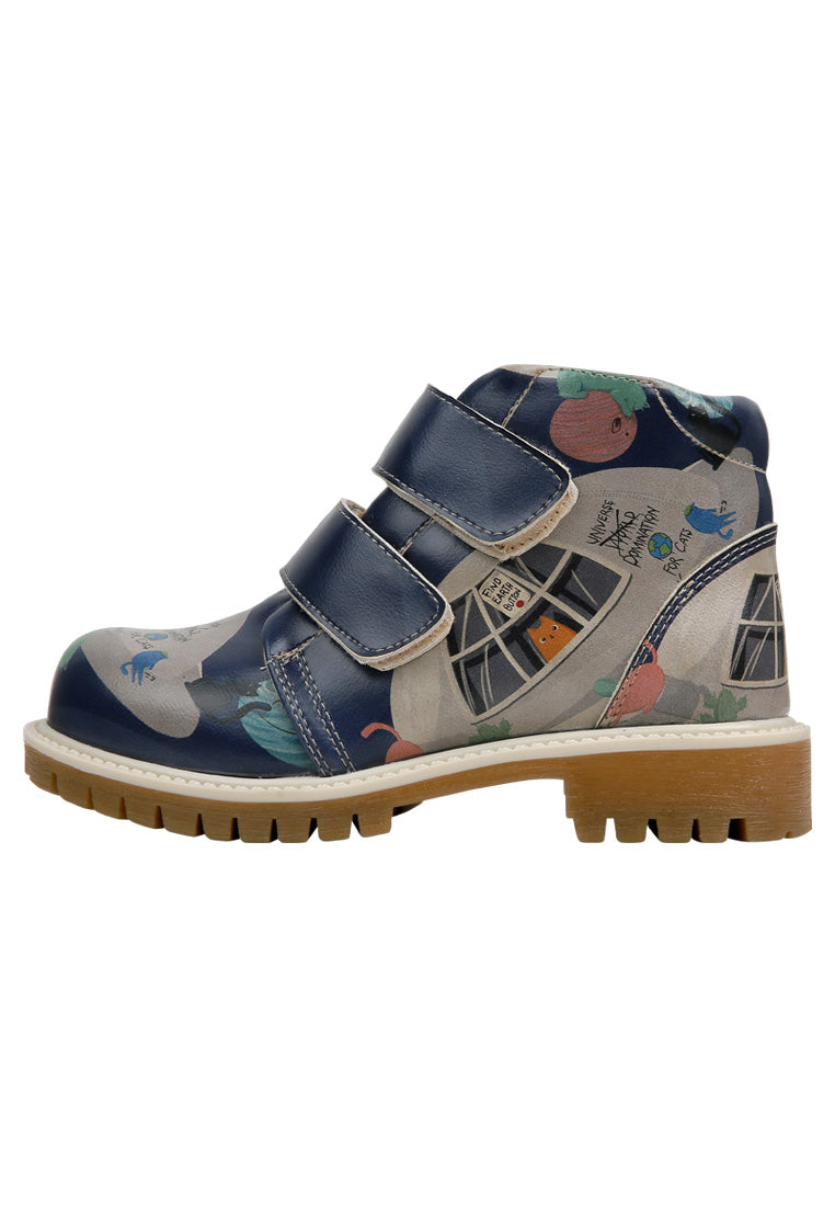 Kids Leather Multicolor Boots