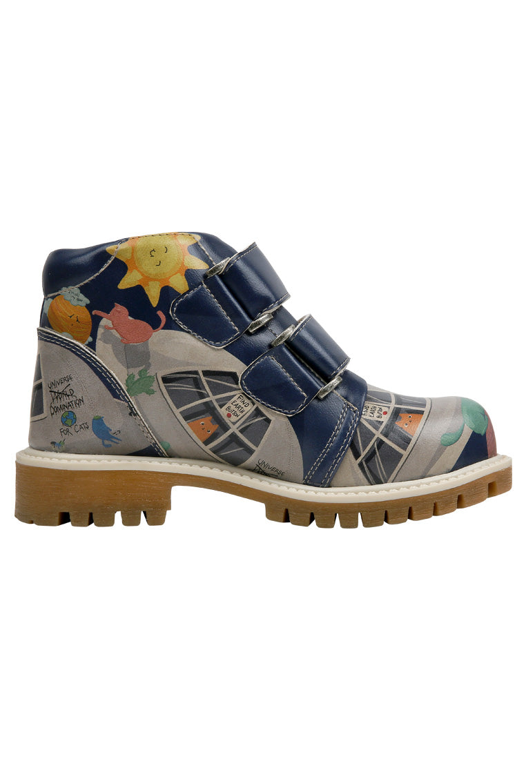 Kids Leather Multicolor Boots