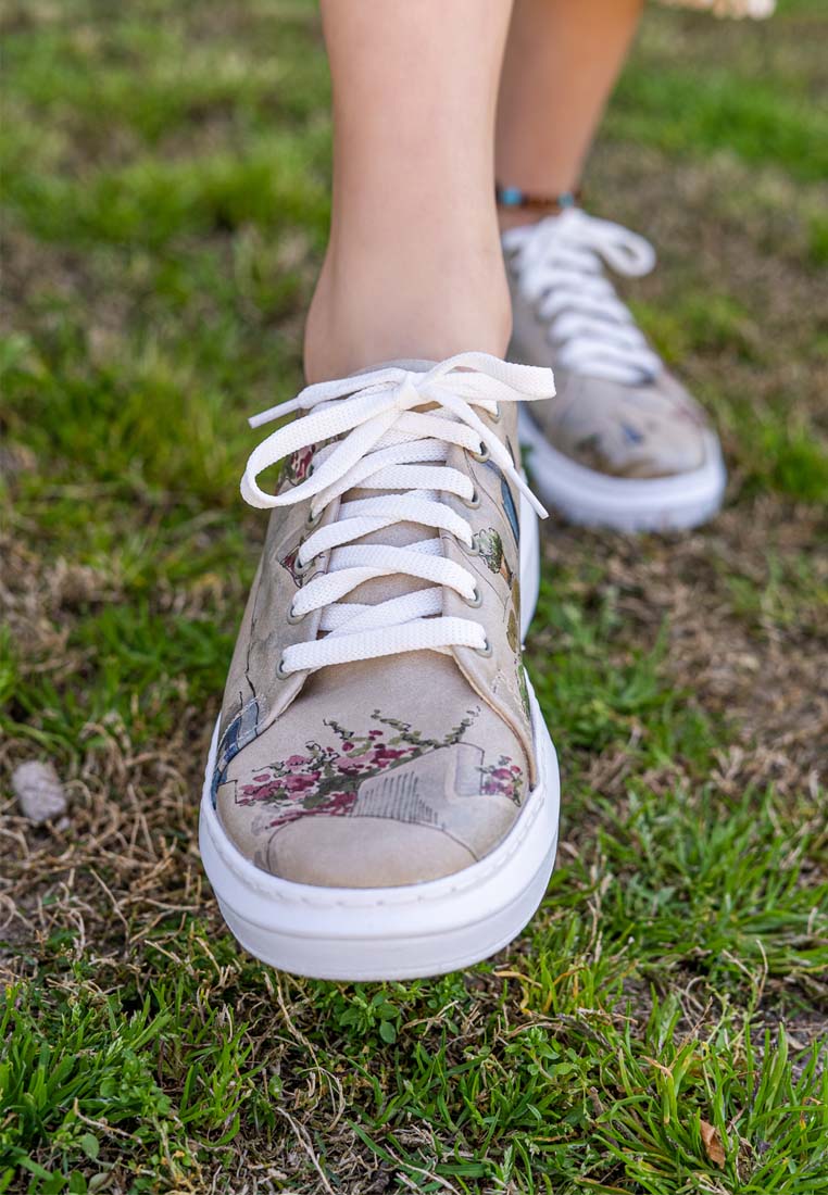 Leather Beige Sneakers