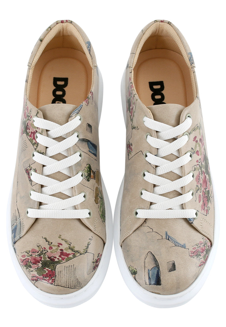 Leather Beige Sneakers