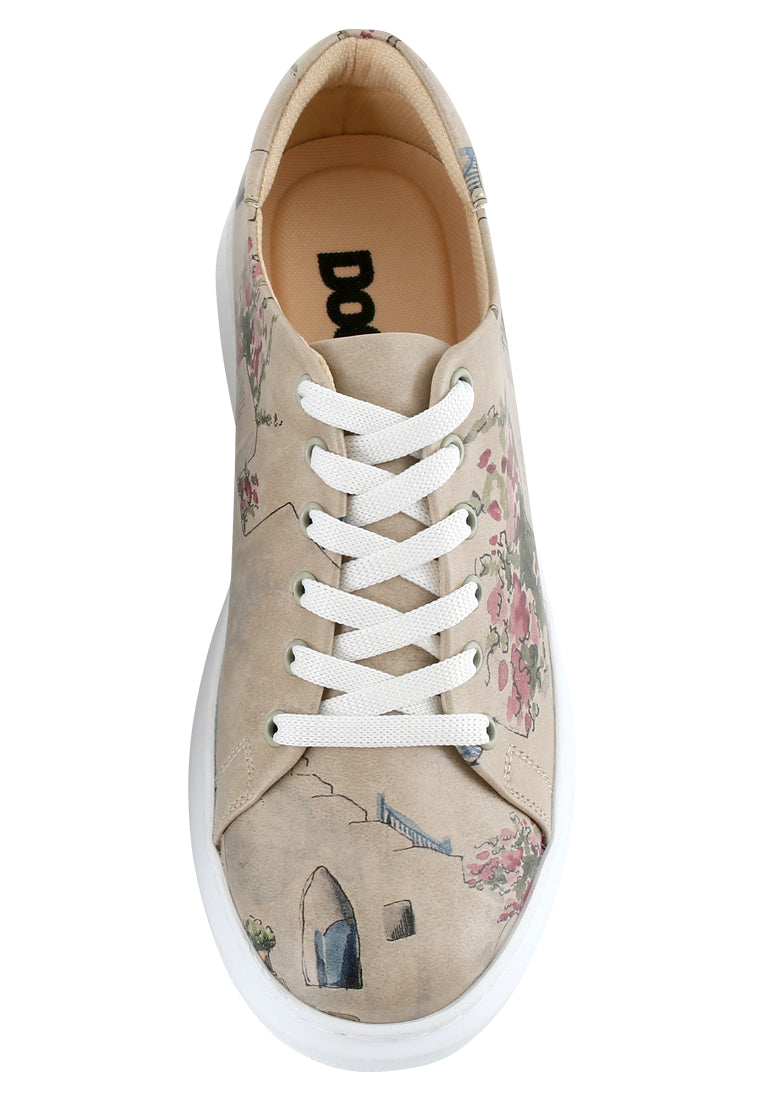 Leather Beige Sneakers