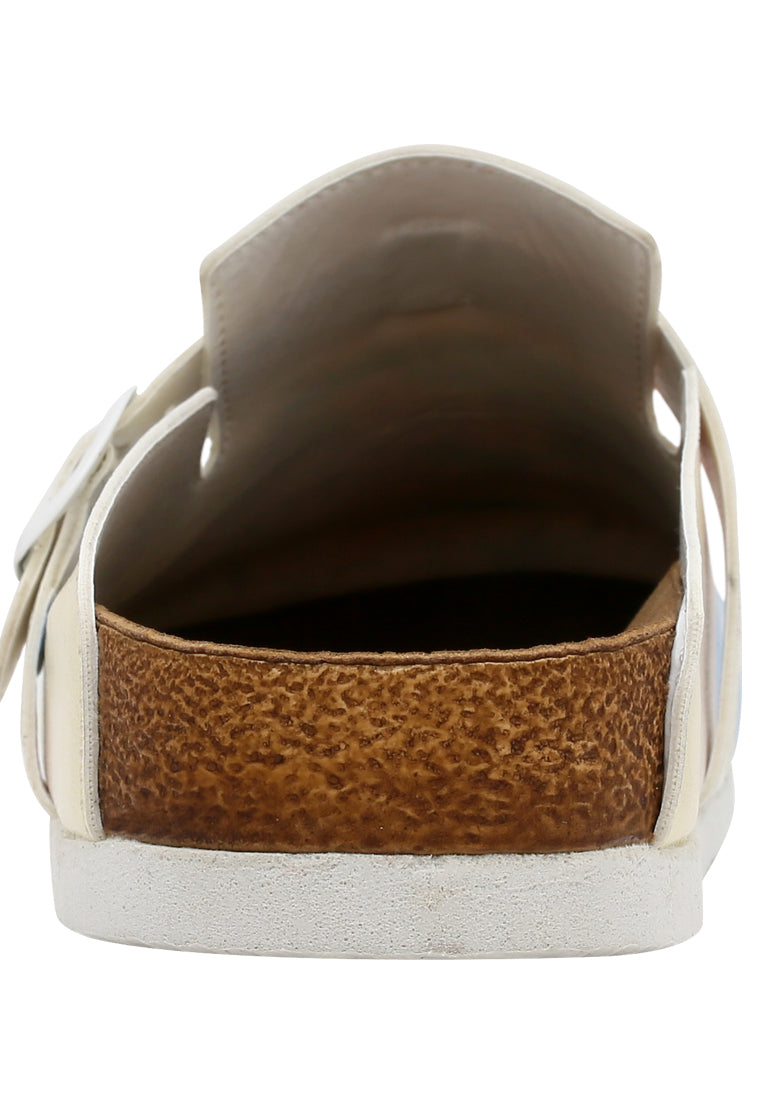 Leather Beige Slippers